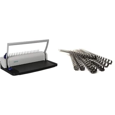 Pavo Smartmaster2 Perforelieuse jusqu'à 145 feuilles avec Starter Kit & 8001477 Lot de 25 Peignes de reliure Couleurs Assorties