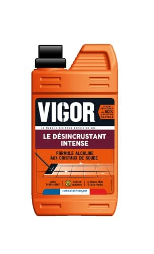 Vigor - Désincrustant Intense | Formule Alcaline aux Cristaux de Soude | Ultra-Dégraissant | Parfum Agrumes | Fabrication Française | 1L