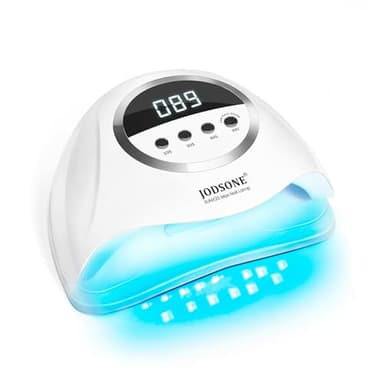 JODSONE Lampe UV Ongles Gel, 320W Sèche Ongles, sèche pratiquement tous les gels à ongles rapidement et sans douleur, 72 perles rouges à double lumière avec capteur automatique et 4 minuteries