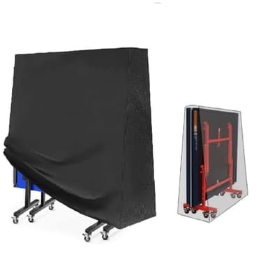 Trintion Table de Tennis de Table Housse Imperméable Couverture pourUltra résistante et Waterproof. Bâche Universelle pour Table de Ping Pong,Noir, 185 x 70 x 165 cm
