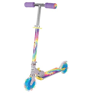 TROTINETTE TIE Die avec Roues Lumineuses, Arc-en-Ciel