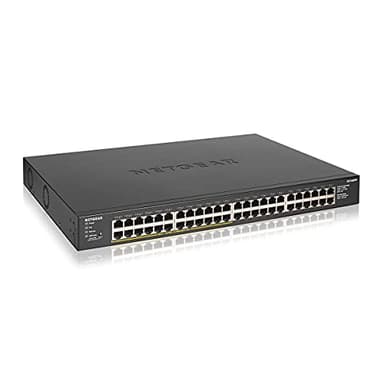 Switch NETGEAR 48 Ports Gigabit Ethernet (GS348PP) PoE avec 24 Ports PoE+ @ 380W évolutifs, Bureau/Rack, matériaux Robustes GS324PP-100EUS