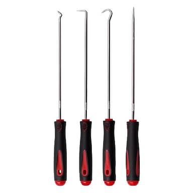 XPEX Tournevis Coudé Jeu de Crochets 4 pièces Outil à dégarnir l’Habillage de Porte Habillage Porte Extracteur Joint Injecteur