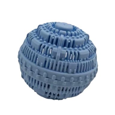 Fackelmann 686379 Balle de lavage, boule de lavage pour linge, Billes en céramique assouplissantes, Plastique, Céramique, Bleu, 10,5 cm