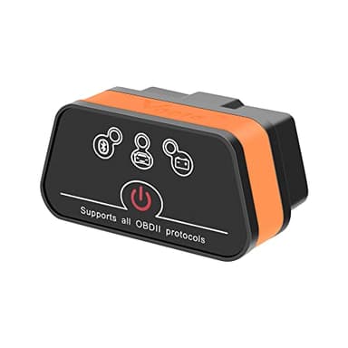 vgate OBD Bluetooth, icar 2 BLE4.0 OBD2 Adapter Outils de Diagnostic Lecteur de Code de Voiture pour iOS, Android et Windows (Noir/Orange)