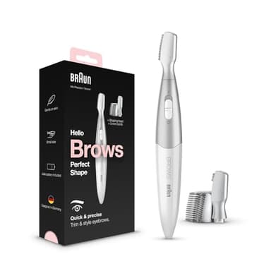 Braun Tondeuse Pour Sourcils, Pour Femmes, Épilation Du Visage, Stylisation Et Mise En Forme, Outil De Définition Des Contours, Mini-Tondeuse Pour Tondre Les Poils, FG1106