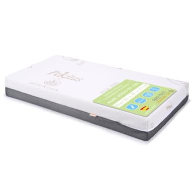 PEKITAS Matelas Berceau Co-sleeping 90x40 cm épaisseur 10 cm hybride réversible double face housse amovible lavable dureté stable respirant anti-noyade pour bébé nouveau-né