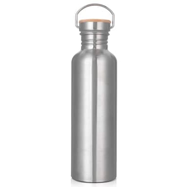 Gourde en Acier Inoxydable 1L, Gourde Sport, Bouteille d'eau en métal résistante aux fuites sans BPA pour Sport, Gym, Voyage, Camping