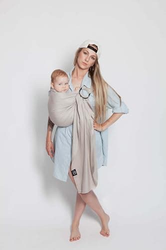 Sling Echarpe Tissée Sans Nœud - Or Blanc