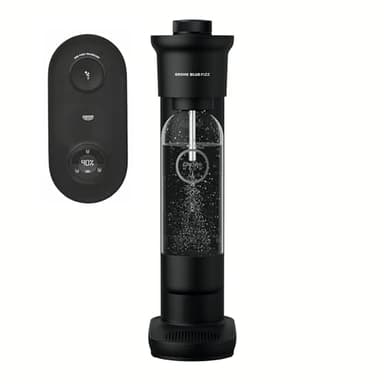 GROHE Blue Fizz Premium Machine à Eau Gazeuse (Affichage et Préréglage Niveau CO2, Bouteille de CO₂ non incluse), Batterie intégrée et rechargeable, Buse Acier Inoxydable, Noir, 31947K00