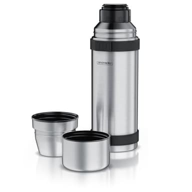 Arendo Gourde Isotherme 1L, Bouteille Isotherme, Thermos café 100% étanche de 1000ml, Gourde Inox SUS 304 à double paroi, Bouteille isotherme, Termosse cafe chaud Sans BPA, Inclut 2 gobelets