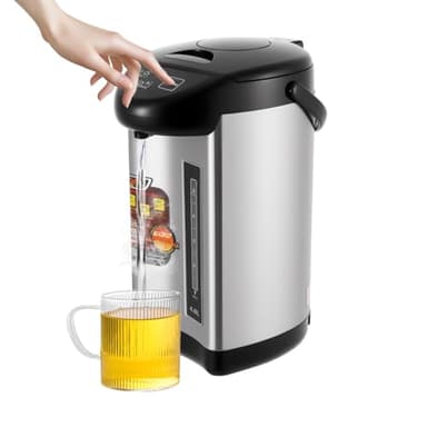 Bouilloire électrique 4 l, 750 W, en acier inoxydable, avec fonction maintien au chaud, cuisson rapide et arrêt automatique, idéale pour le bureau, la maison et l'hôtel, silencieuse et économe en