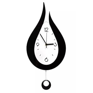 Horloge Murale Silencieuse Sans Tic Tac,Pendules Murales Moderne CréAtive Avec Pendule En Forme De Goutte D'Eau, Pendule NuméRique Pour La DéCoration Murale De Chambre, Salon, Cuisine Et Bureau