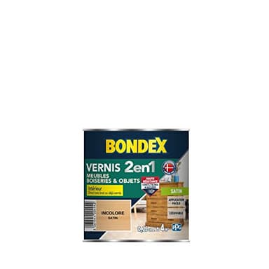 BONDEX - Vernis - Protège et Embellit le Bois - Satin - 0,25l - Incolore