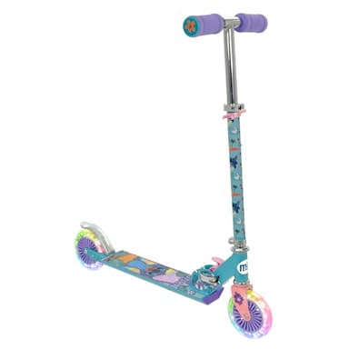 Disney Stitch Roues Lumineuses pour Trottinette | Unisexe Filles ou garçons | Pliable et réglable 2 Roues Enfants à partir de 5 Ans sous Licence Officielle