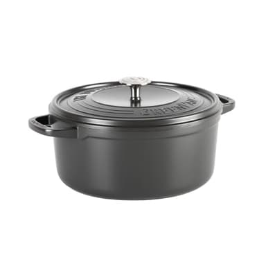 GreenPan Featherweights Faitout en Céramique Antiadhésive Saine, 28 cm/6 litres, Cocotte en Fonte avec Couvercle, Sans PFAS, Induction, Lavable au Lave-Vaisselle,Va au Four, Gris