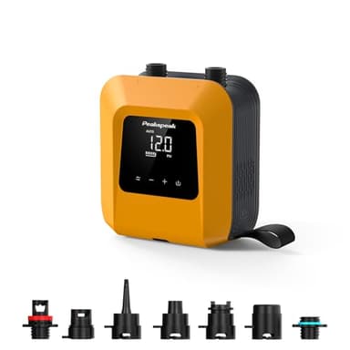 Peakspeak Pompe Paddle Electrique 20PSI - Rechargeable, gonflage/dégonflage Intelligent, arrêt Automatique pour Planches de Sup, Kayak,Ailes,cerf-Volant, Tente, Matelas