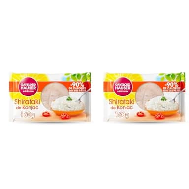 GAYELORD HAUSER - Konjac - Shirataki de Konjac - Nature - Sans Rinçage - Prêt à l'Emploi - 2 paquet de 160 g