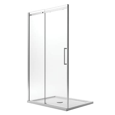 Porte Paroi Douche 140CM H200 Verre Transparent 8mm vers Gauche avec Easy-Clean mod. Prime