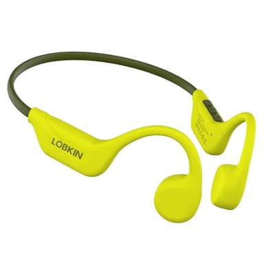 LOBKIN Casque Conduction Osseuse, Étanche IPX5 Écouteurs à Conduction Osseuse Oreille Ouverte Bluetooth 5.4, Casque Osseux sans Fil pour Fitness Cyclisme Course à Pied, 10 Heures d'Autonomie