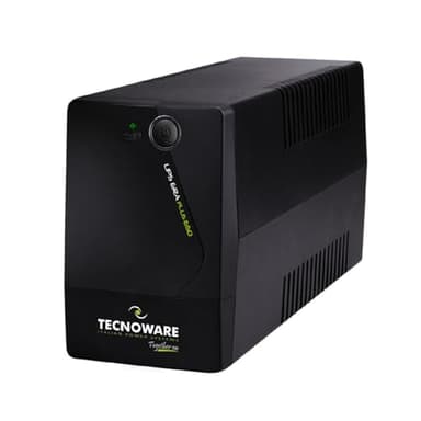 Tecnoware UPS 650VA pour PC/Modem, Pas pour Gaming/Console, onduleur Era Plus, 2 Prises Schuko, Protection coupures et surtensions pour PC, Modem, vidéosurveillance, Caisse, NAS, POS
