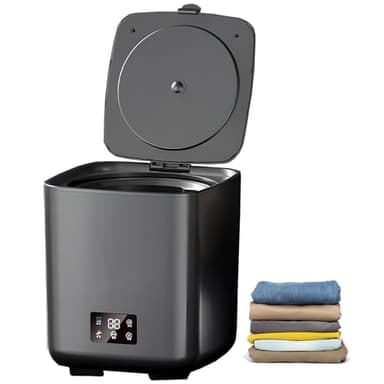 10l Mini Machine à Laver, Laveuse Portable avec Tuyau De Vidange, Entièrement Automatique, 4 Modes pour Les Vêtements pour Bébés, sous-vêtements, RV, Camping - Touche LCD, Moteur Silencieux