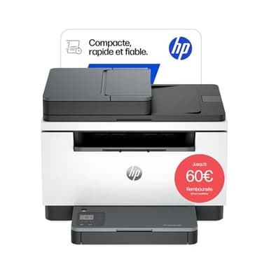 HP Laserjet M235sdw, 8J9K7F, Imprimante Multifonction A4, Recto/Verso Automatique Noir et Blanc, 27 ppm, Wi-FI, Ethernet, USB, ADF, Smart, Écran LCD, Grise