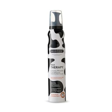 Morfose Mousse Soin Cheveux Protéines de Lait 200 ml – Après-shampooing en mousse volumatrice – Hydratation, maintien léger & brillance pour cheveux secs et abîmés