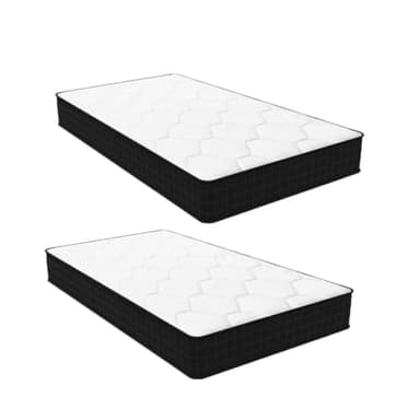 Luxirest Lot de 2 Matelas 80x200 - Épaisseur 15cm - Matelas en Mousse - Matelas Ergonomique (Lot de 2 Matelas 80x200x15cm)