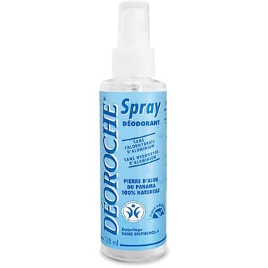 Déoroche Déodorant Spray Bleu Pierre d’Alun du Panama – Formule sans Hydroxyde d'Aluminium et sans Chlorhydrate d'Aluminium – Testé Dermatologiquement – 120 ml