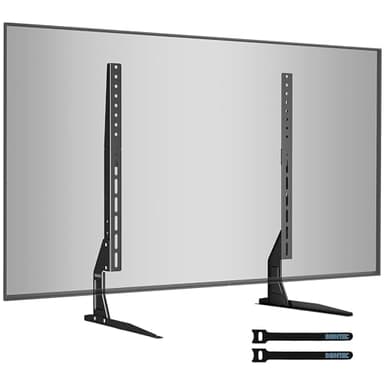 BONTEC Support TV sur Pied pour Téléviseurs 22-65 Pouces, Pied TV Universel avec Hauteur Ajustable, Capacité de Charge 50kg, Design Stable et Durable, Max. VESA 800x400mm