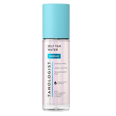Tanologist Eau autobronzante moyenne (200ml) Eau autobronzante hydratante Approuvé dermatologiquement, propre, végétalien Ingrédients