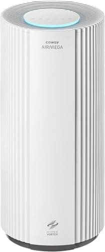 COWAY Purificateur d’air grande pièce, CADR 734 m³/h, purifie 153 m² en 30 min, filtre HEPA fumée, allergies, poils animaux, odeurs, affichage PM1/2.5/10, mode éco, AIRMEGA 450 Blanc