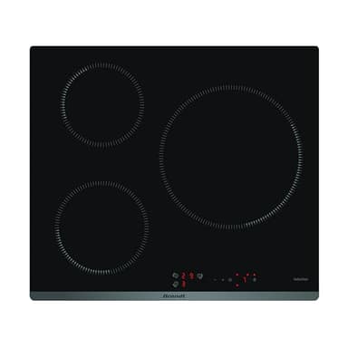 Brandt - BPI6315B - Plaque Induction - Table de Cuisson Encastrable - Noir - 3 Foyers - 7200W - Dimensions Encastrement : 56x49cm - Grand Foyer 28 cm et 10 Positions sécurités - Fabriqué en France