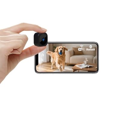 AOBOCAM Camera Espion, Mini Caméra de Surveillance WiFi 1080P Intérieur/Extérieur, Micro Caméra Bluetooth avec Vision Nocturne, Détection de Mouvement, Enregistrement à Distance(2.4GHz) (FRA12)
