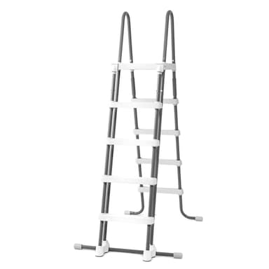 Intex échelle Double sécurité pour Piscine de 1m32 avec marches Amovibles 28074 80 x 40 x 132 cm Blanc