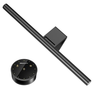 Douxlife LED Lampe Ecran PC avec Télécommande, Light Bar USB d'ordinateur Réglage Continu de Luminosité & Température, Lumiere Ecran pc Convient à Différents Écrans pour Office Gaming, Noir 42cm Plus