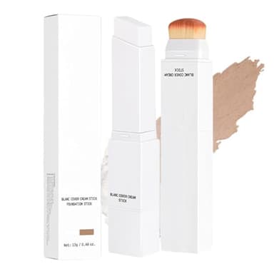 Fond De Teint 2-En-1 Auto-Adaptatif, Fond De Teint Coréen, Stick De Maquillage Avec Pinceau Intégré, Couvrance Modulable, Hydratant, Fini Naturél Radiant, Portable (4#Medium)