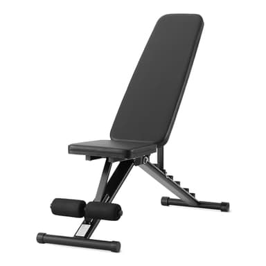 Amazon Basics Banc de musculation réglable et pliable pour salle de sport à domicile, Noir, 135 x 38 x 116 cm