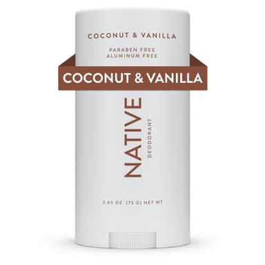Native - Déodorant Unisexe - Sans Alcool ni Aluminium - Parfum Coco et Vanille - Dérivé Naturel du Beurre de Karité et de l'Huile de Noix de Coco - Odeurs sous Contrôle Pendant 72 h (75ml)