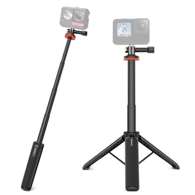 Trépied extensible 52 cm pour caméra d'action Go Pro HERO13/12/11/10/9/8, Action 5 Pro/4/3, Insta 360 X4/X3