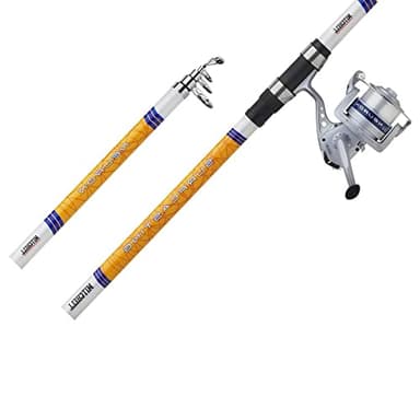 Mitchell Neuron Combo Surf Fishing, Kit canne et moulinet pour la pêche depuis la plage et le surfCasting, canne télescopique et moulinet résistant à l'eau de mer, complet avec montage, prêt à pêcher