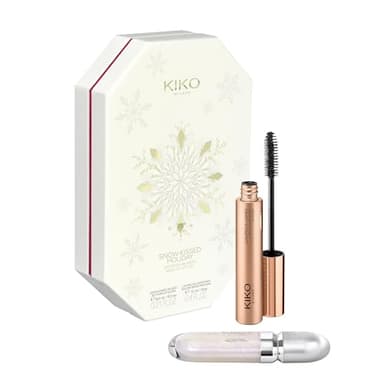 KIKO Milano Snow-Kissed Holiday Mountain Buddies Make Up Gift Set, Coffret Cadeau Maquillage: Brillant À Lèvres 3D Hydra Lipgloss Et Mascara Effet Volumateur