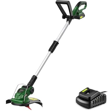 SnapFresh Coupe Bordure Rotofil Batterie de Nylon Lames 20 Pièces Largeur de 26CM 1,5KG Taille Bordure sans Fil avec Batterie et Chargeur Rapide, Tube Télescopique, Poignée Réglable, Garde des Fleurs