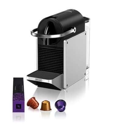 De'Longhi Nespresso De'Longhi Pixie EN127.S, Machine à Café Avec Système Capsules Nespresso, Mode ECO, Espresso et Café Lungo, Design Compact, Pression 19 Bar, 1260W, Silver