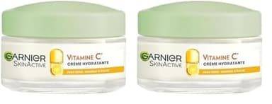 Garnier - Crème Hydratante Bio - Hydratation et Éclat Au Quotidien - Enrichi en Vitamine C et Agrumes - Pour les Peaux Sèches et Ternes - 50 ml (Lot de 2)