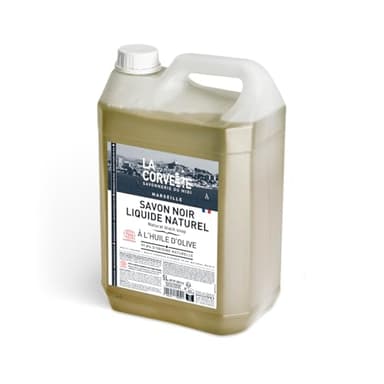 La Corvette - Savon Noir Liquide à l'Huile d'OLIVE - Nettoyant Multi-Usages - Dégraissant et Détachant - 5L - ECOCERT Ecodétergent