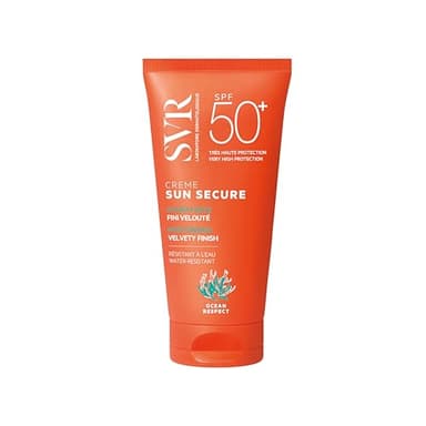 SVR - Sun Secure Crème SPF50+ - Crème solaire hydratante fini invisible – Très haute protection UVA, UVB, infrarouge & lumière visible – Peaux normales à sèches – Niacinamide, Vitamine E – 50 ml