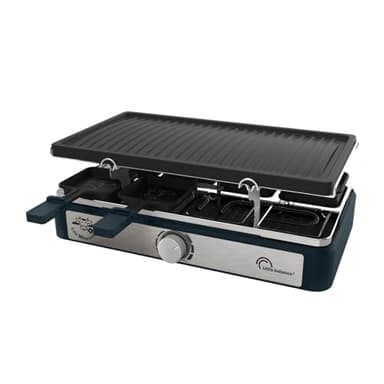 Appareil a raclette rectangulaire - LITTLE BALANCE - Maxi Grill & Cheese - 1400 W - 8 personnes - Meuuh / design poivre