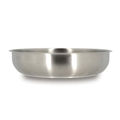 MENASTYL - Poêle inox 18/10 amovible 20 cm Iris Inox sans PFAS - Tous feux dont induction, four, réfrigérateur et lave-vaisselle - Empilables et résistantes - Acier inoxydable
